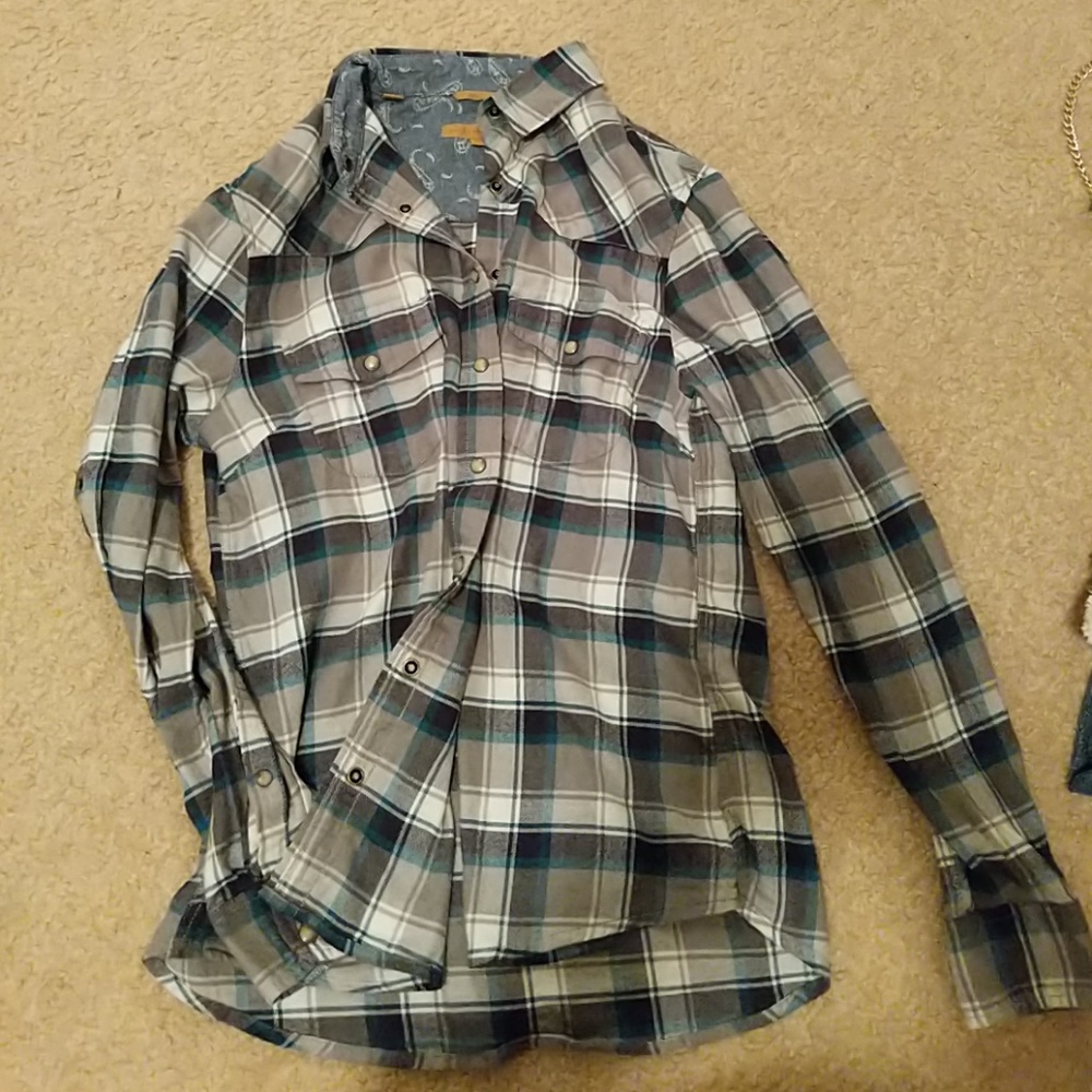 Soft flannel with snaps